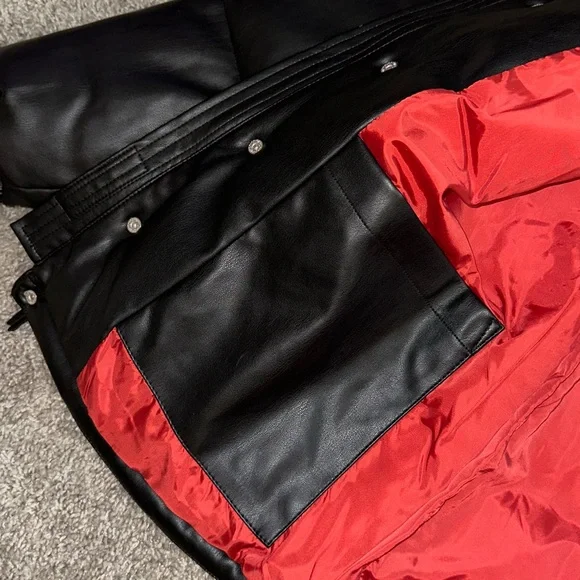 NWT Robert Graham Men’s Faux Leather Puffer Coat Jacket - Picture 12 of 15